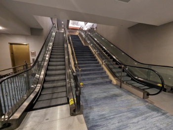 Picture of Level 2 to Level 3 Escalator Clings Texan Side 